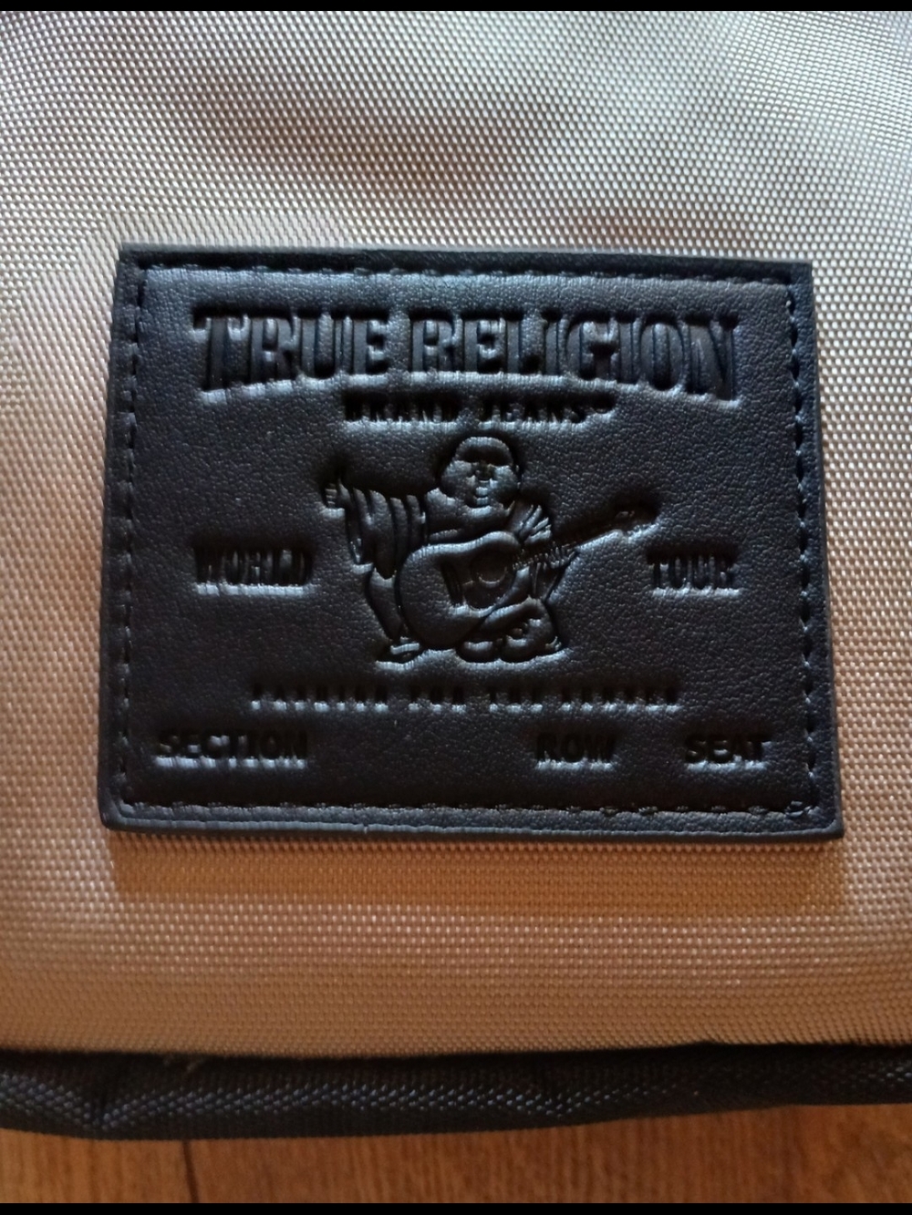 True Religion Black and Beige Crossbody Sling Bag - Picture 3 of 3